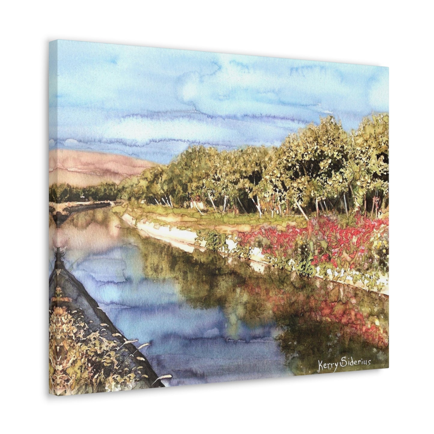 "Along The Canal" Gallery Wrapped Canvas - Kerry Siderius Art 