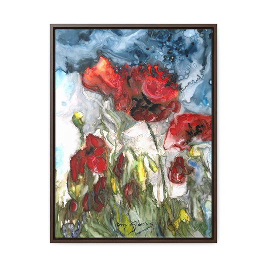 "Poison Poppies" Gallery Wrapped Wood-Framed Canvas