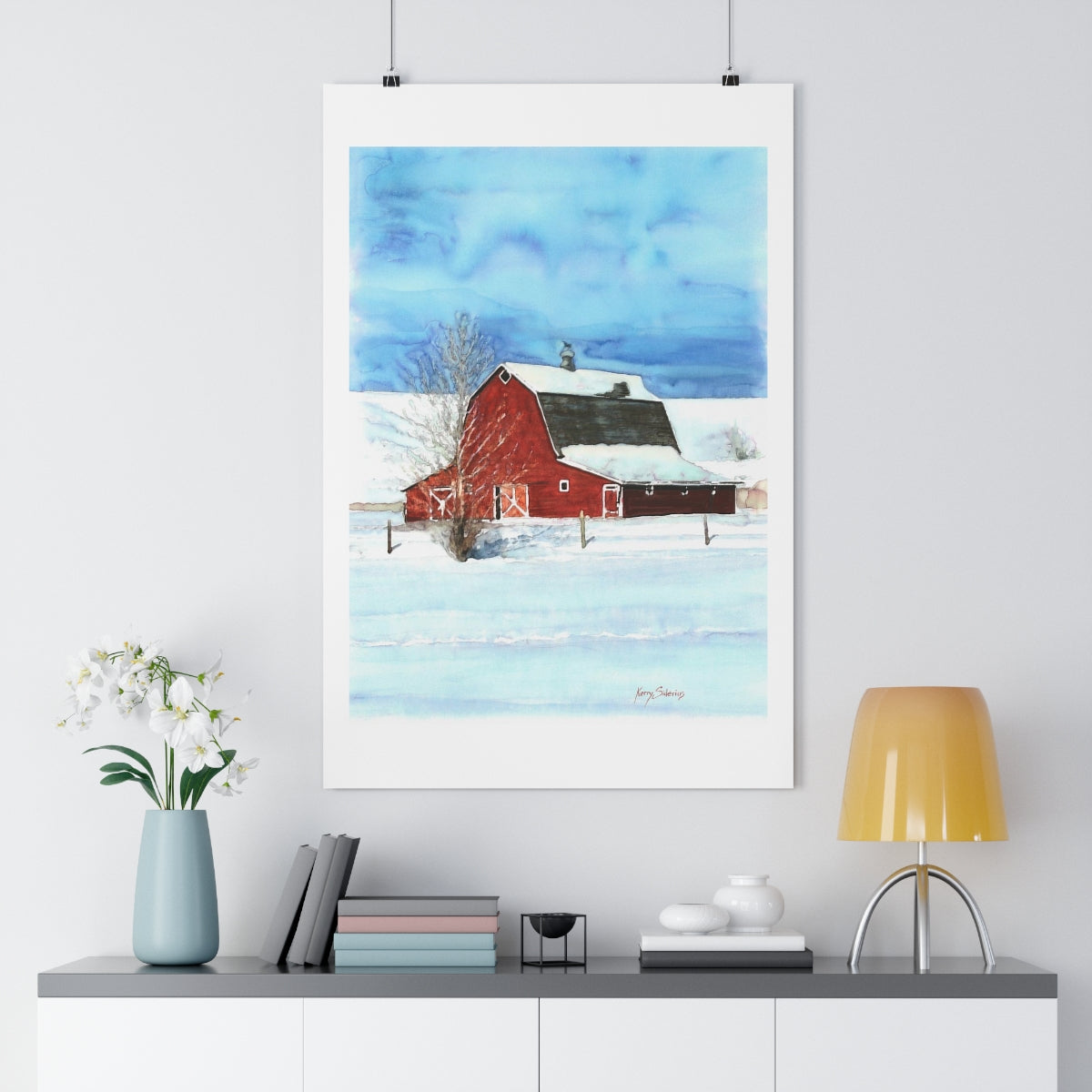 "Love a Red Barn" Archival Poster Print (5 Sizes) - Kerry Siderius Art 