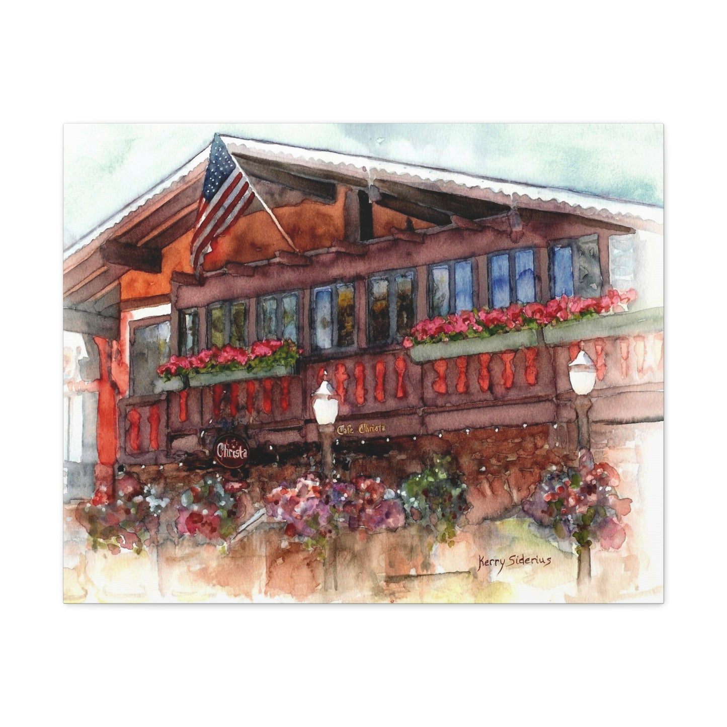 "Leavenworth's Cafe Christa" Gallery Wrapped Canvas