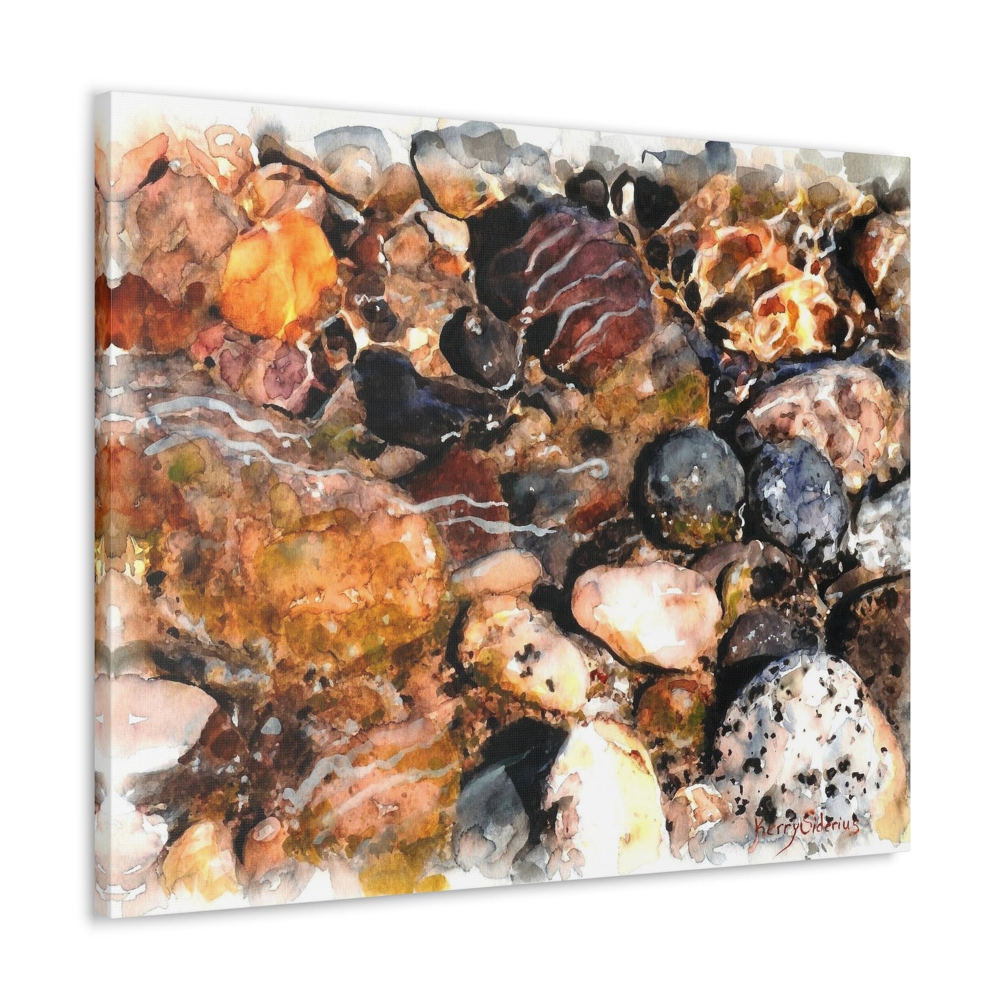 "Wenatchee River Rocks" Canvas Gallery Wrap