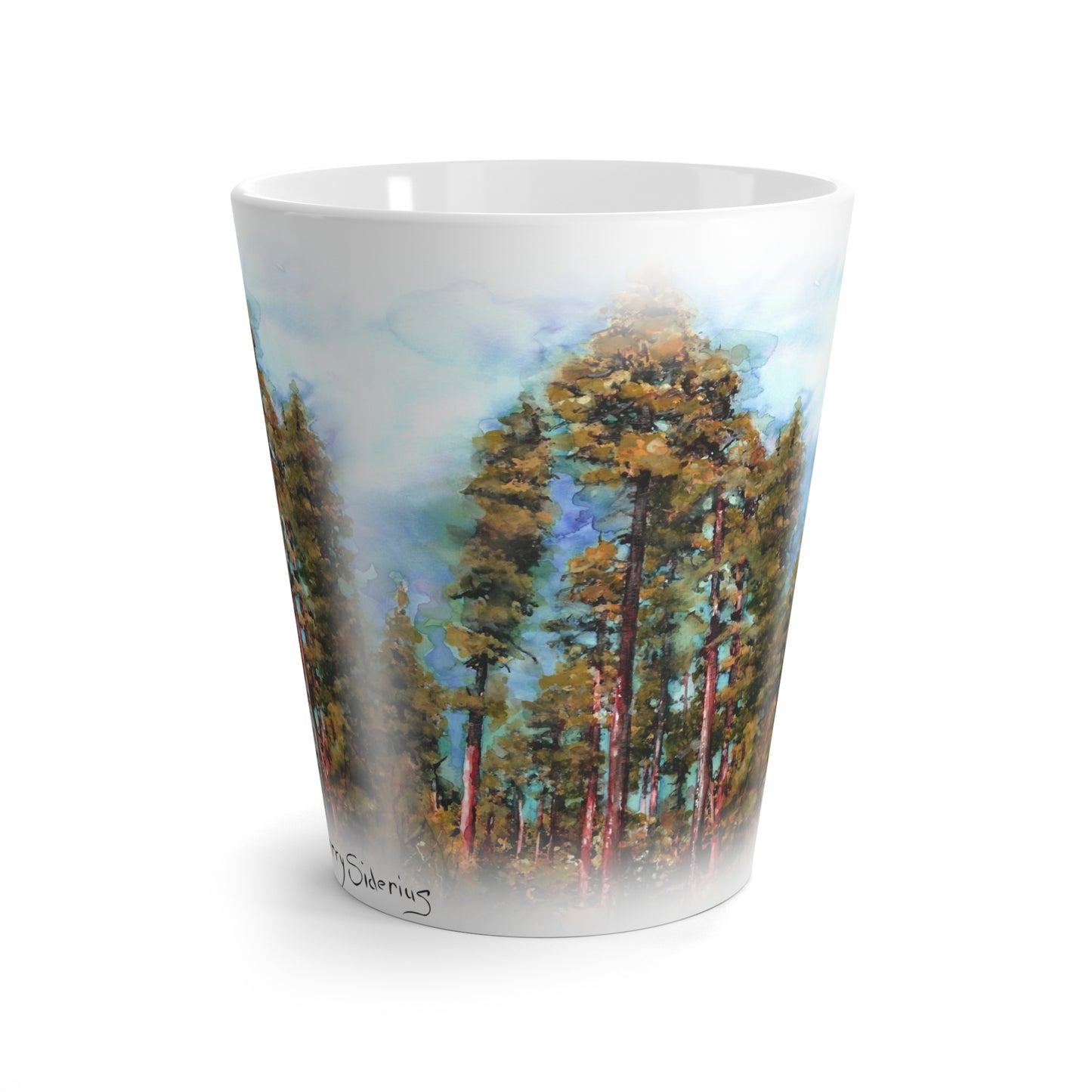 "Meeting of the Pines" Latte Mug - Kerry Siderius Art 