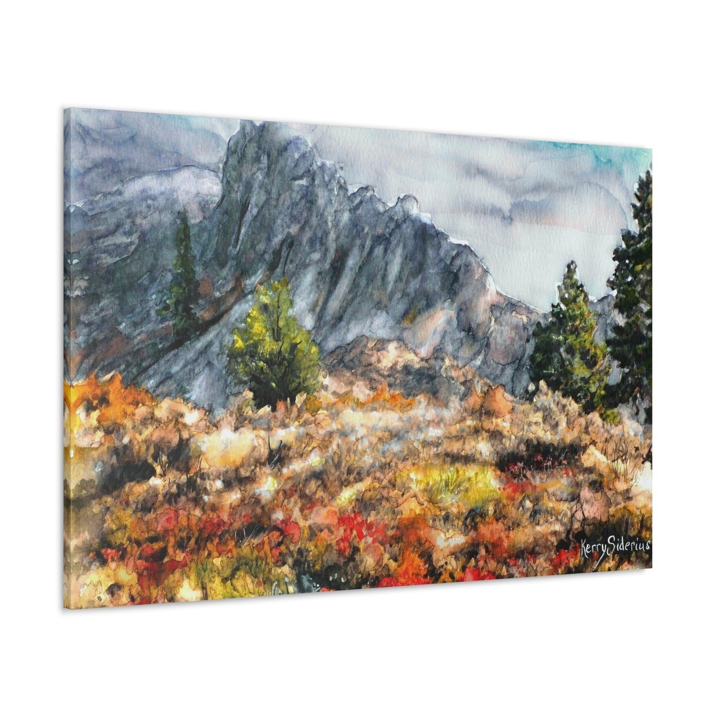 "Foggy Hike up the Peshastin Pinacles" Gallery Wrapped Canvas