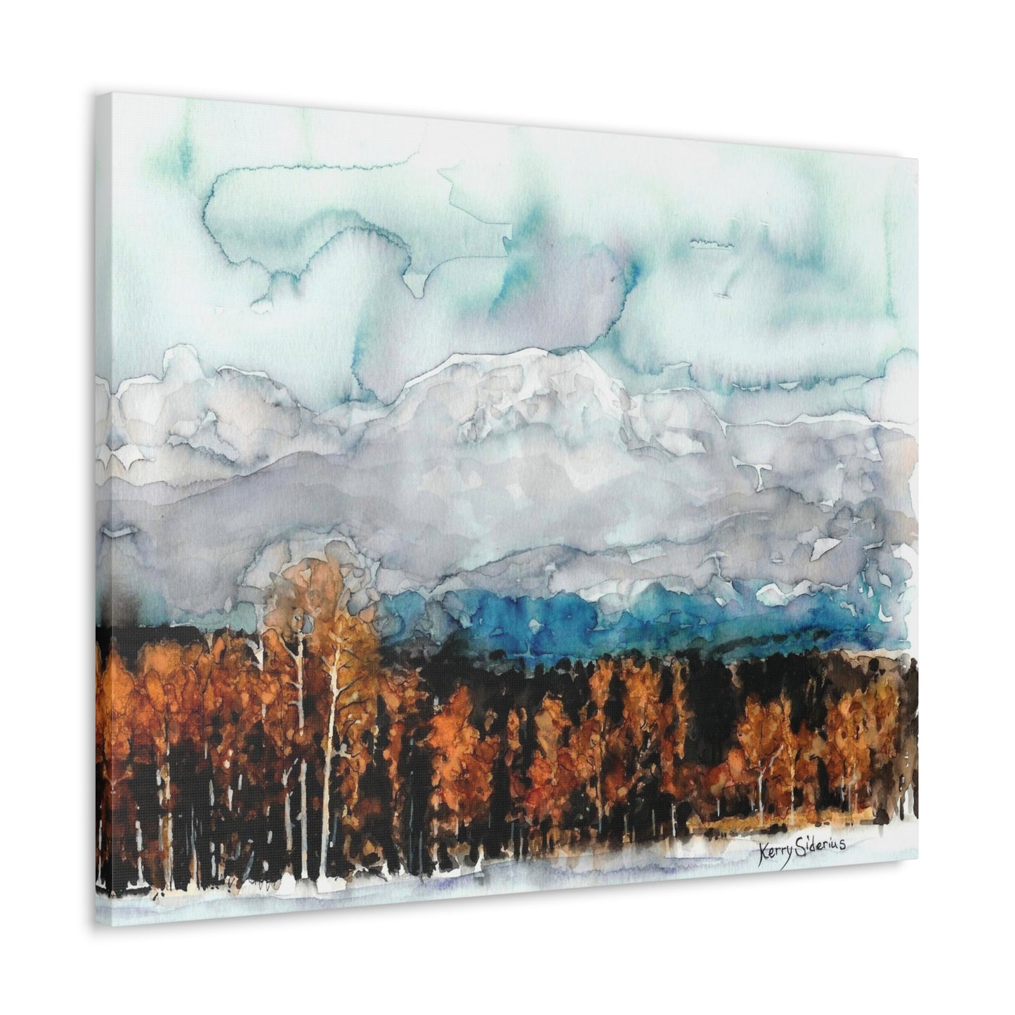 "Winter Aspen Grove Near Cole's Corner" Canvas Gallery Wrap