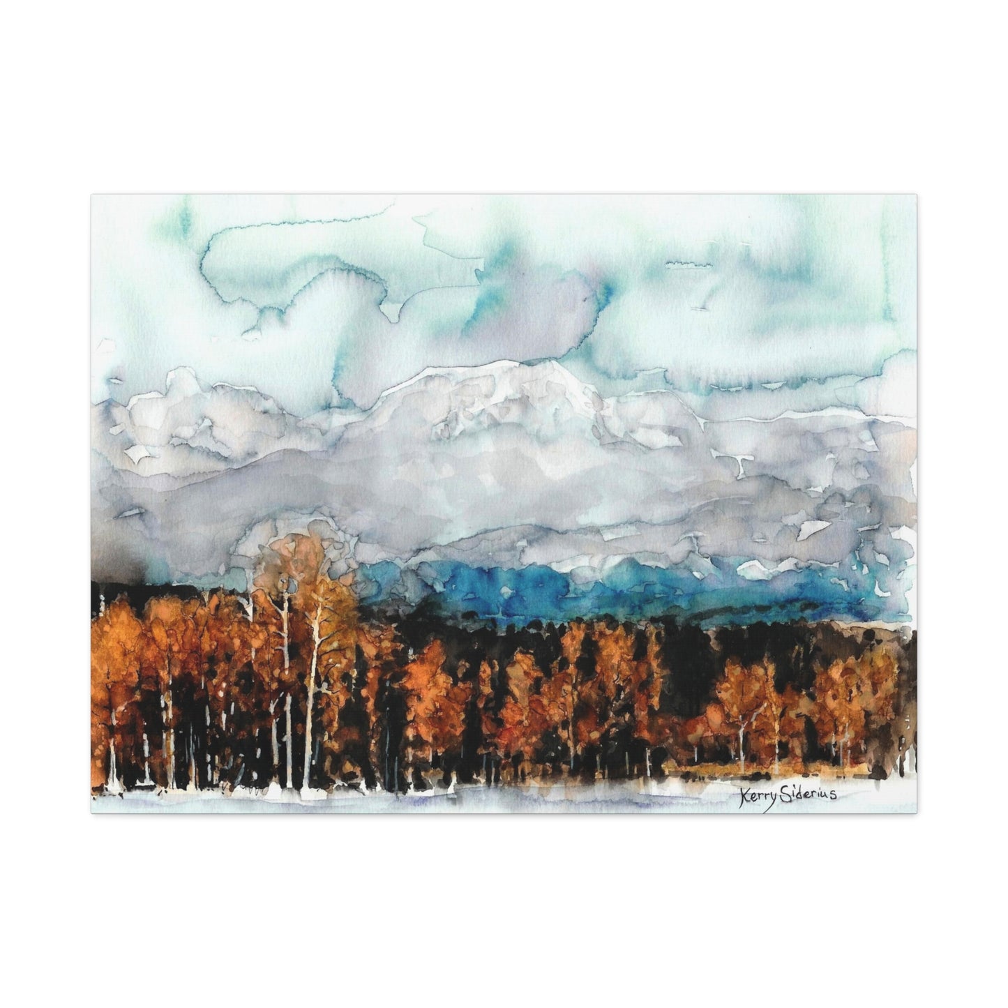 "Winter Aspen Grove Near Cole's Corner" Canvas Gallery Wrap