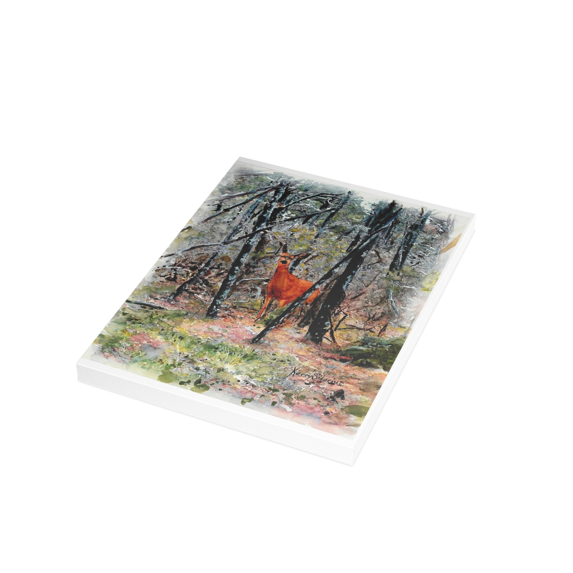 "New Growth in Last Year's Burn" Greeting Cards - Kerry Siderius Art 