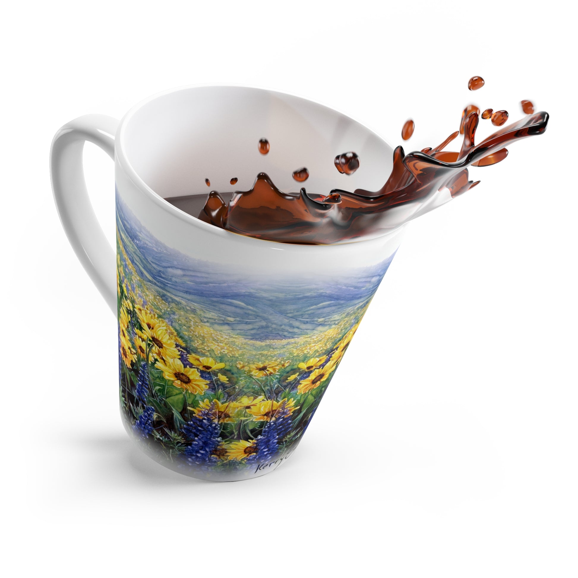 "Balsom and Lupine" Latte Mug - Kerry Siderius Art 