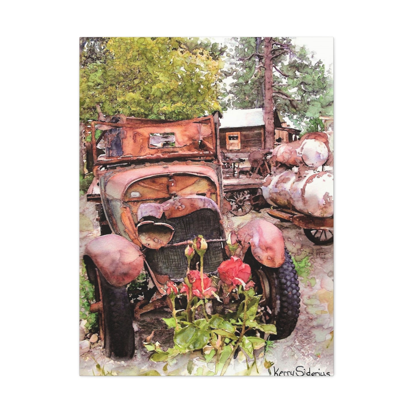 "Old Truck In Winthrop" Gallery Wrapped Canvas