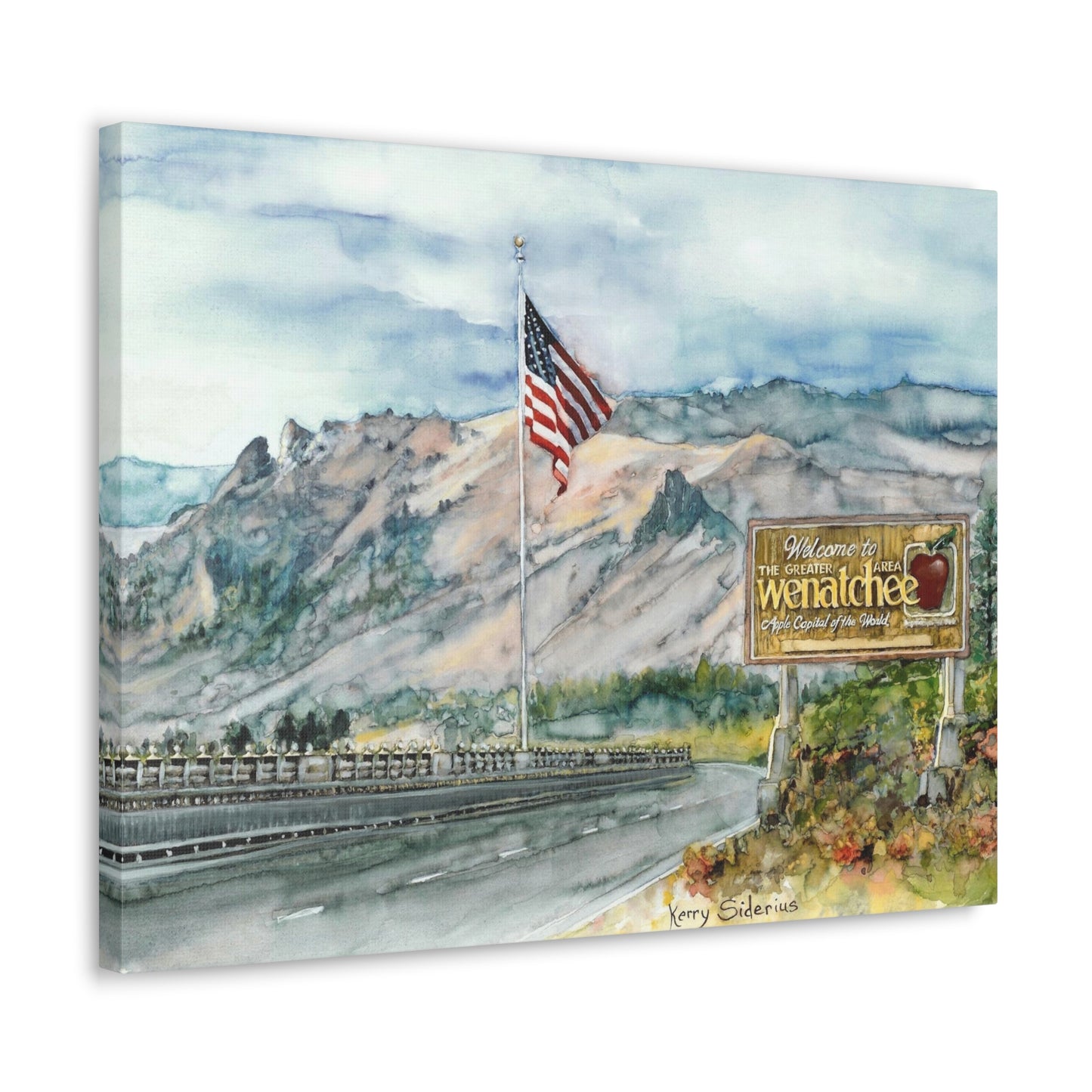 "Coming Home to Wenatchee, The Apple Capital of The World" Canvas Gallery Wrap