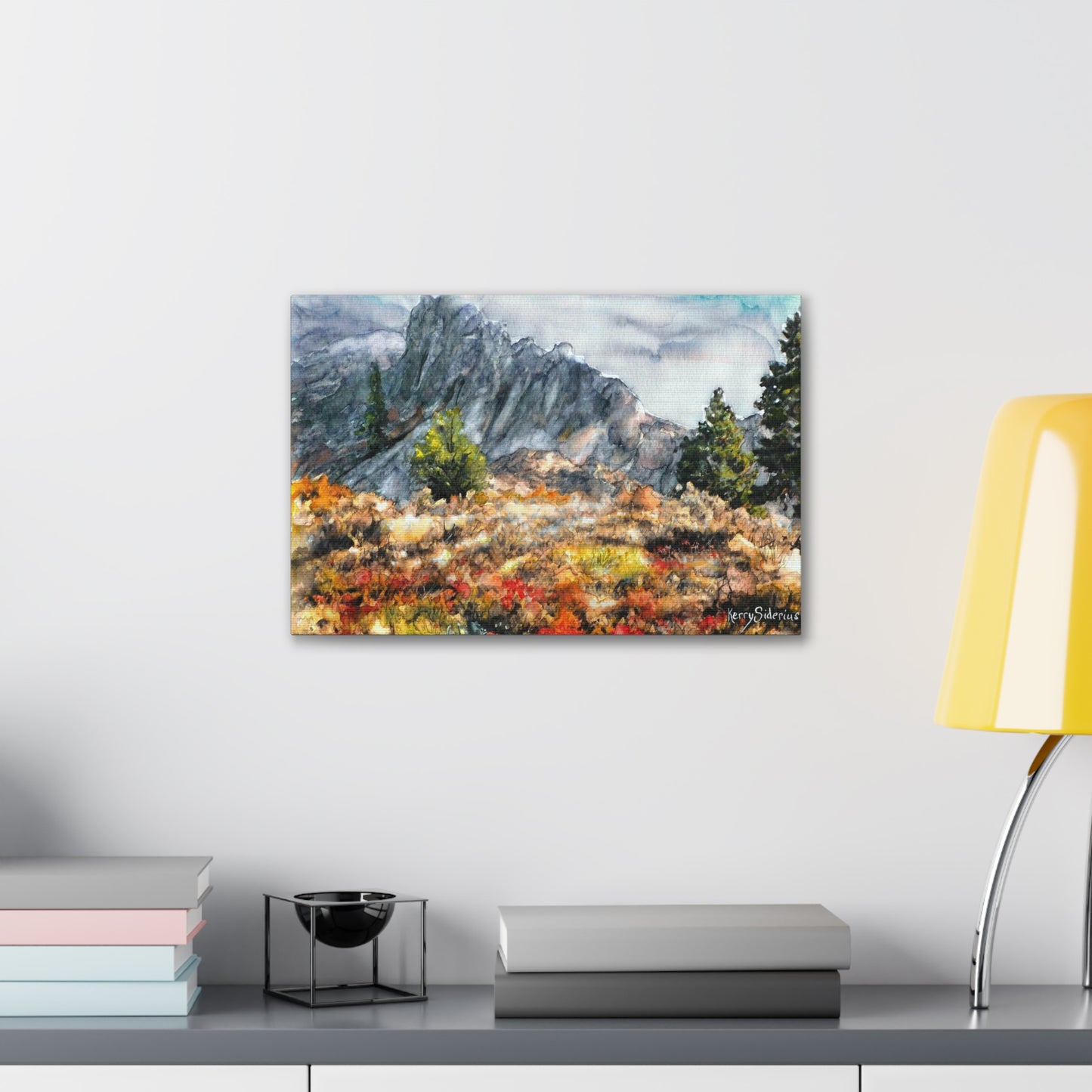 "Foggy Hike up the Peshastin Pinacles" Gallery Wrapped Canvas
