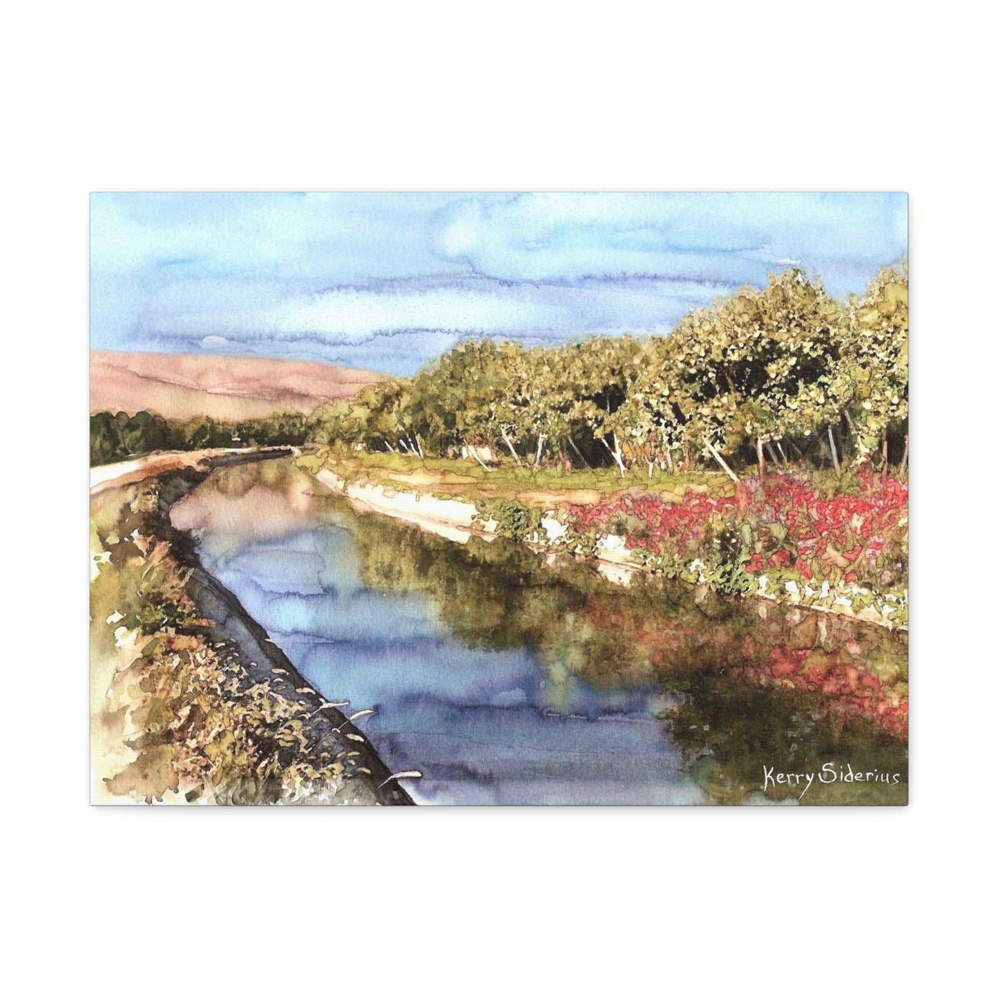 "Along The Canal" Gallery Wrapped Canvas - Kerry Siderius Art 