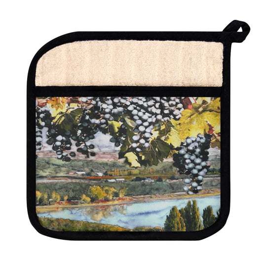 "Grapes Over The Columbia" Pot Holder - Kerry Siderius Art 