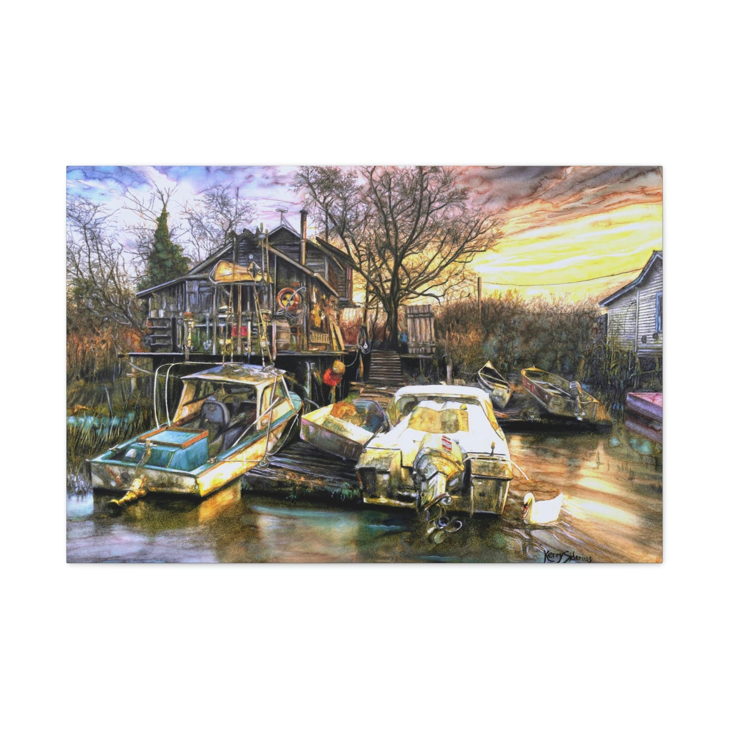 "Bait Shack" Gallery Wrapped Canvas - Kerry Siderius Art 