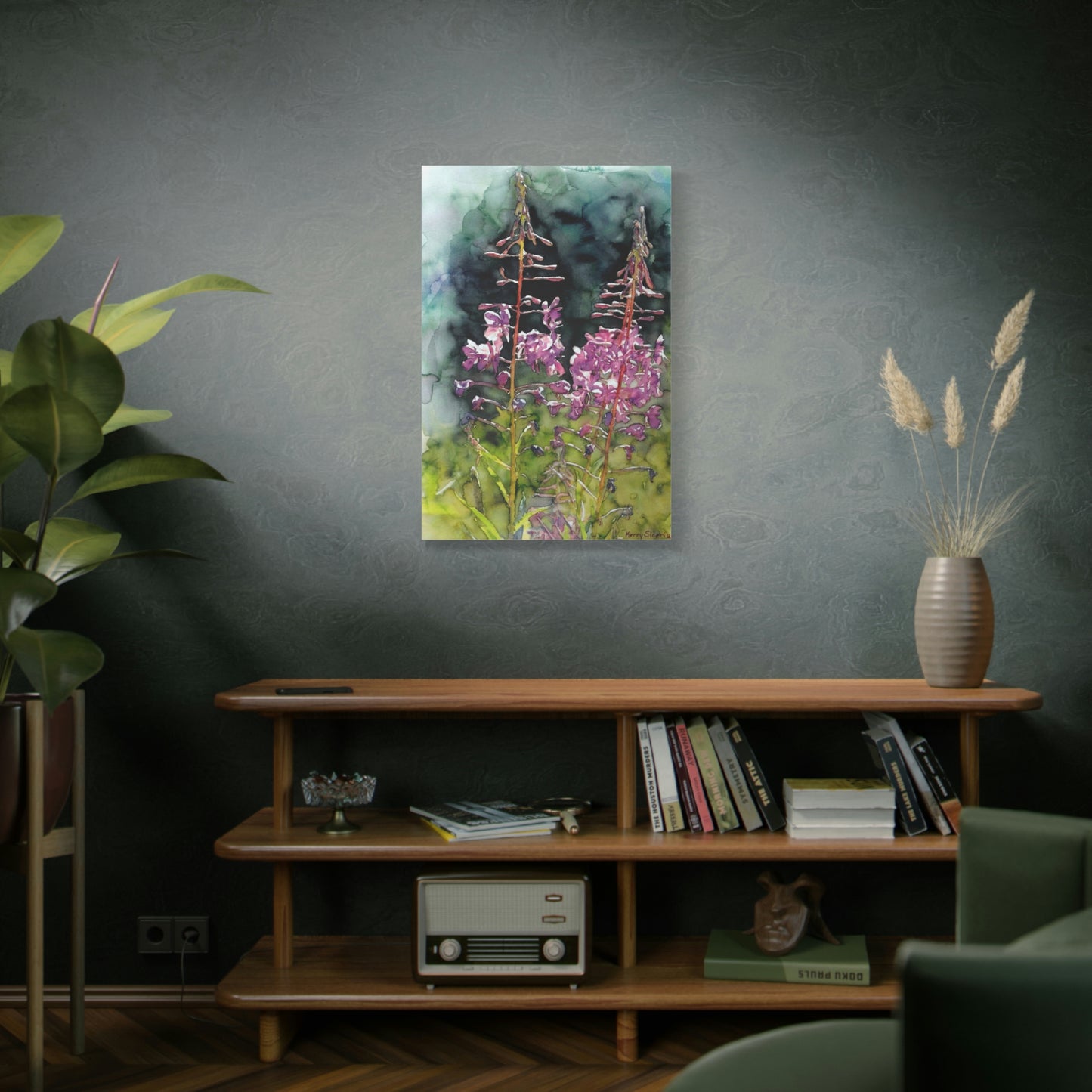 "Fireweed, Mission Ridge" Stretched Matte Canvas - Kerry Siderius Art 
