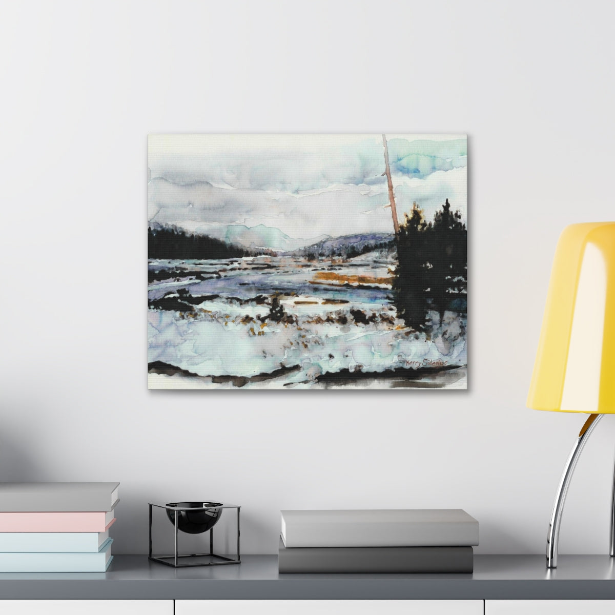 "Snowy Methow Scene" Wrapped Canvas (3 Sizes) - Kerry Siderius Art 