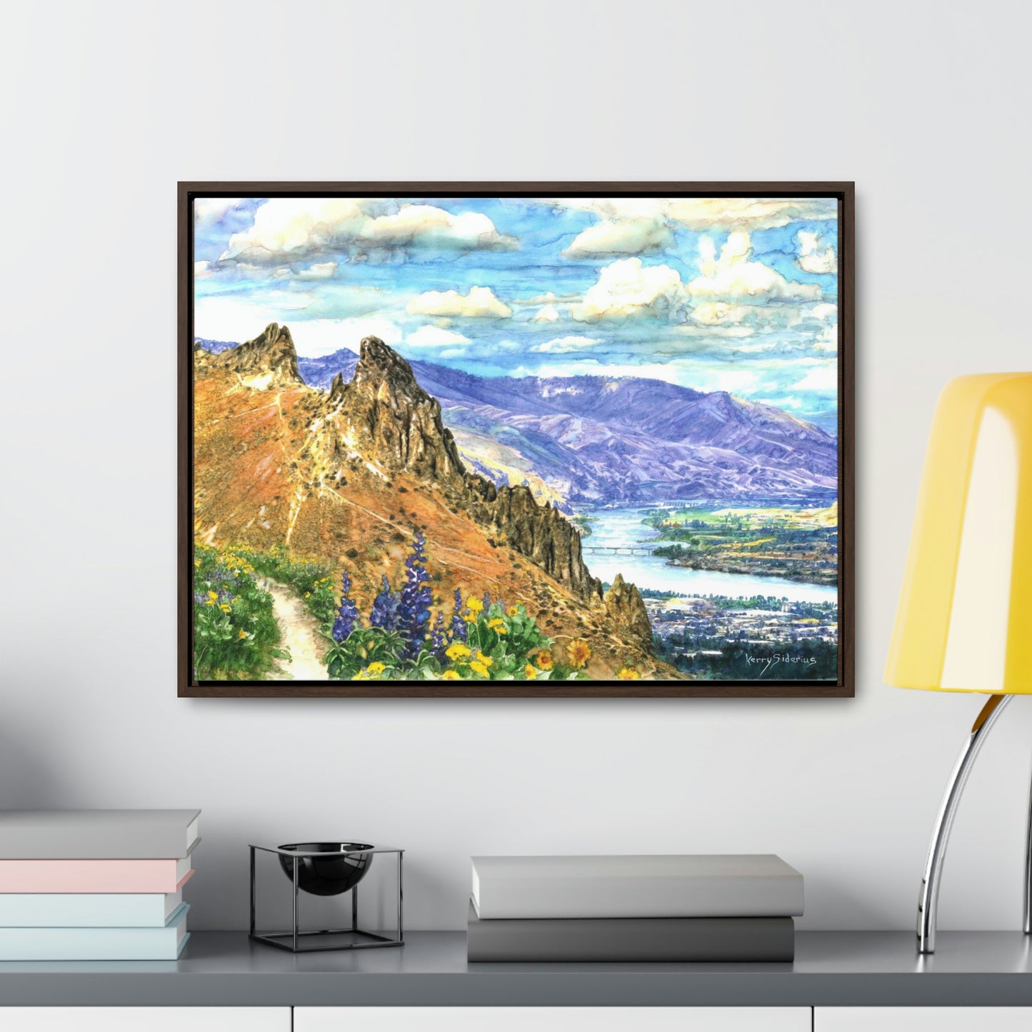 "Saddle Rock View to Rocky Reach" Gallery Wrapped Wood-Framed Canvas - Kerry Siderius Art 