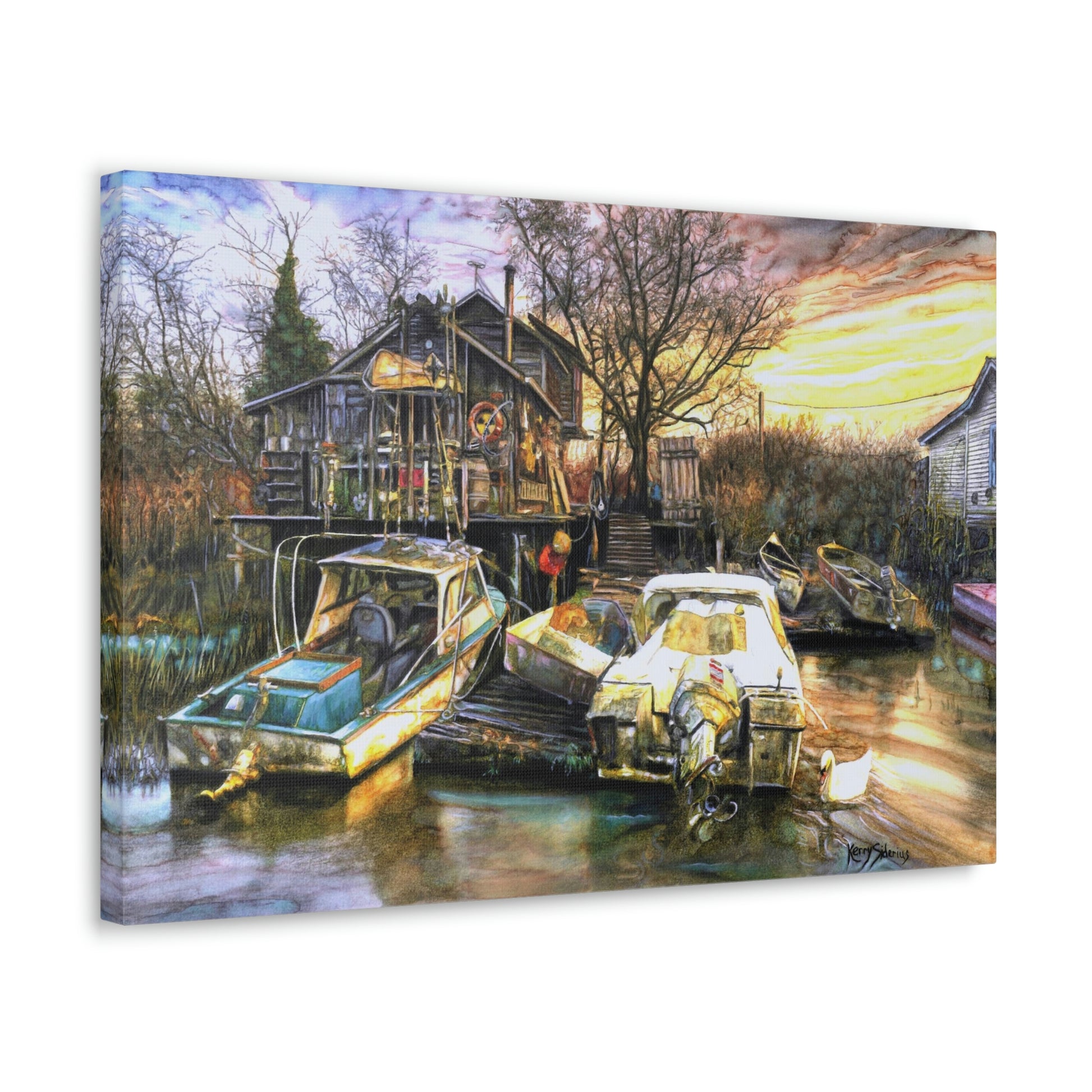 "Bait Shack" Gallery Wrapped Canvas - Kerry Siderius Art 