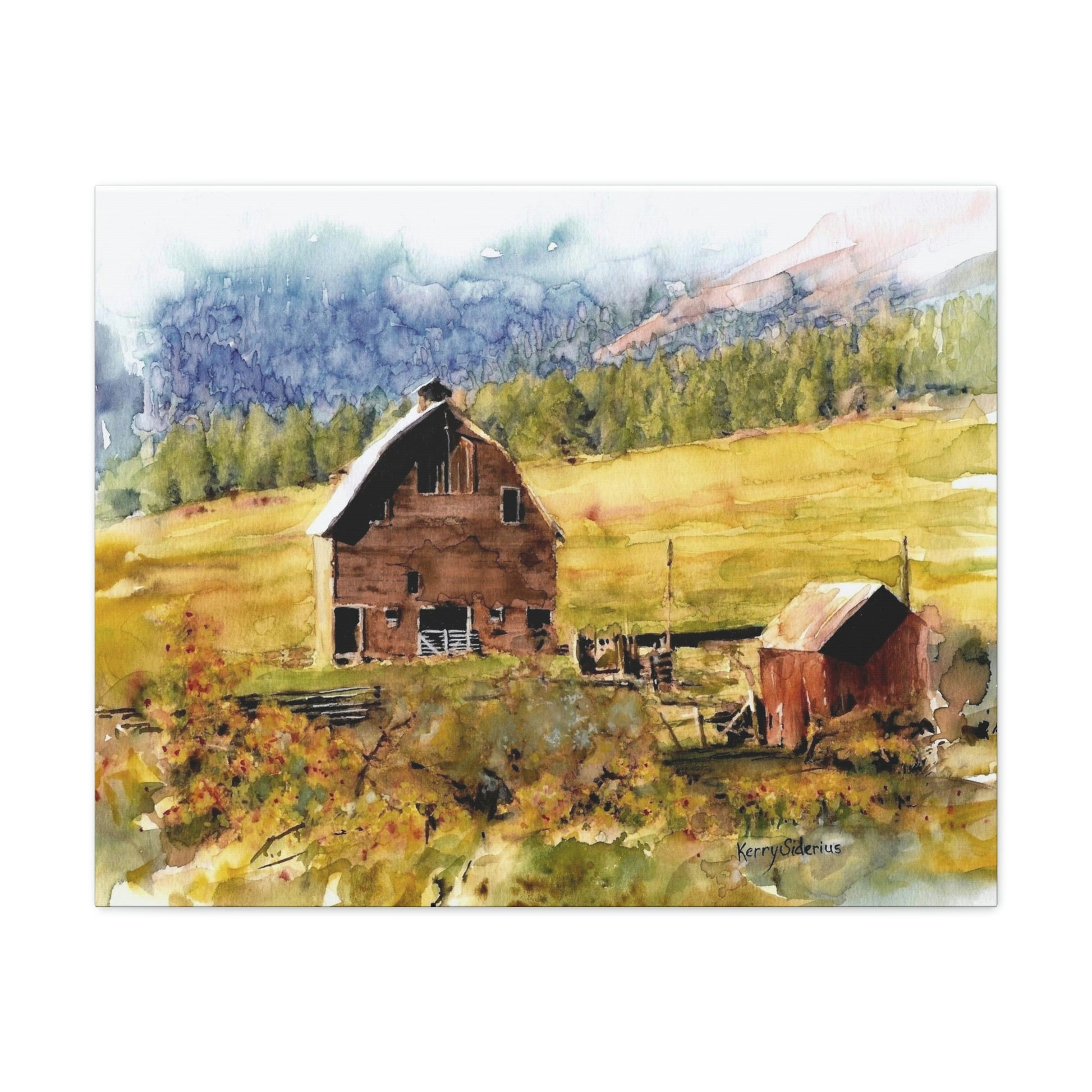 "Ellensburg Barn" Gallery Wrapped Canvas - Kerry Siderius Art 