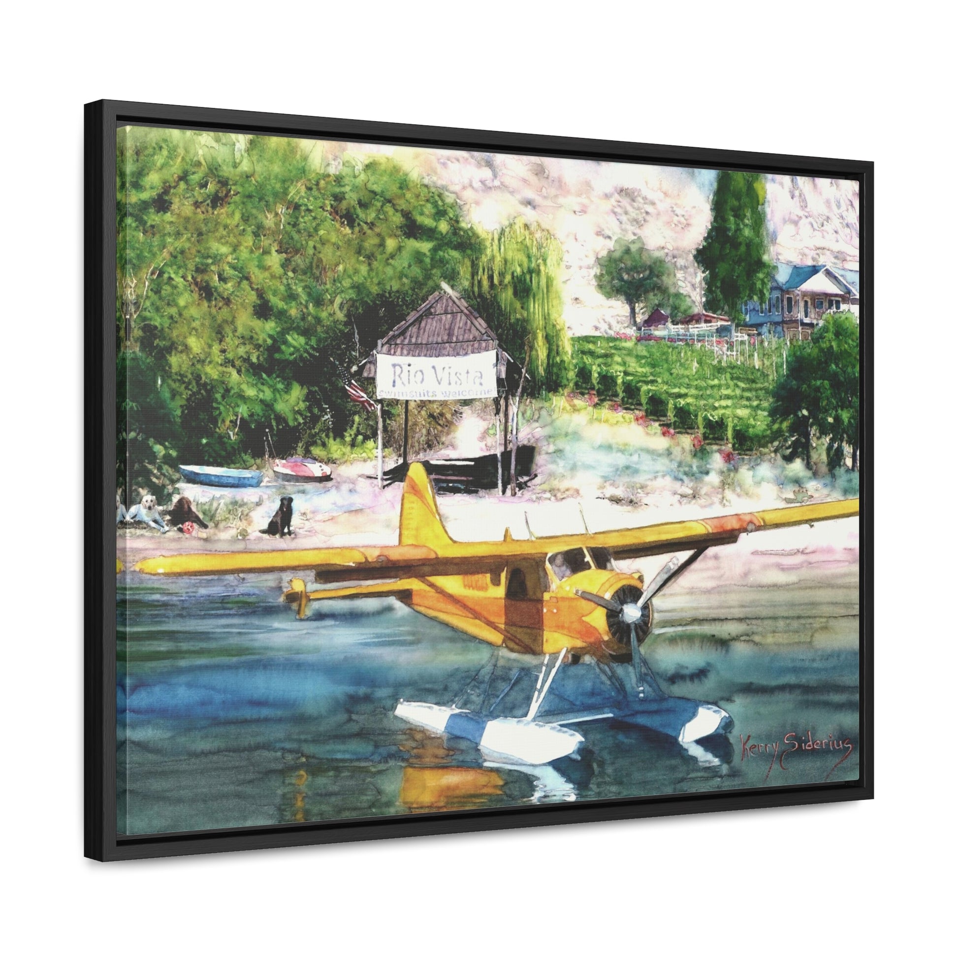 "Happy Landings at Rio Vista" Gallery Canvas Wrap, Horizontal Frame - Kerry Siderius Art 
