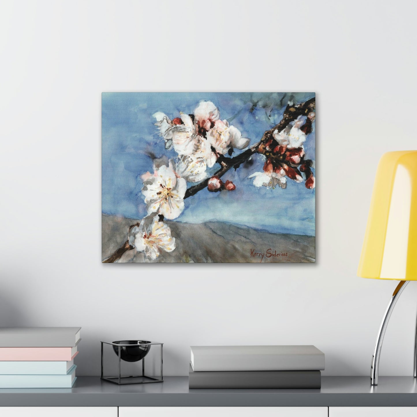 "Nectarine Blossoms" Stretched Canvas - Kerry Siderius Art 