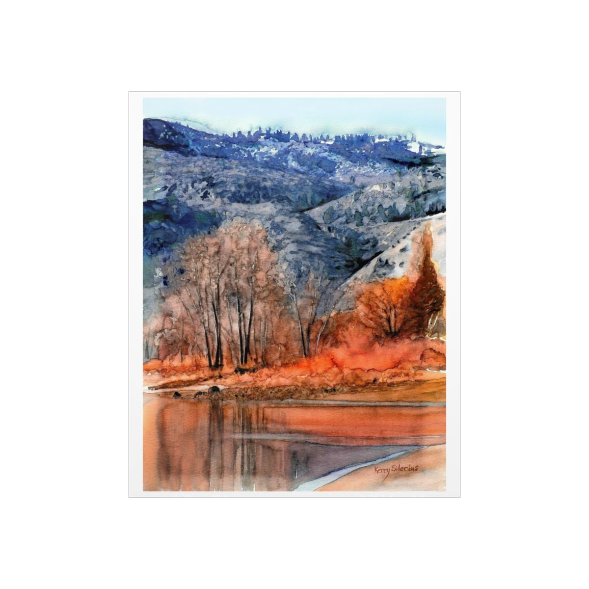 "Columbia River Early Winter" on Archival Poster - Kerry Siderius Art 