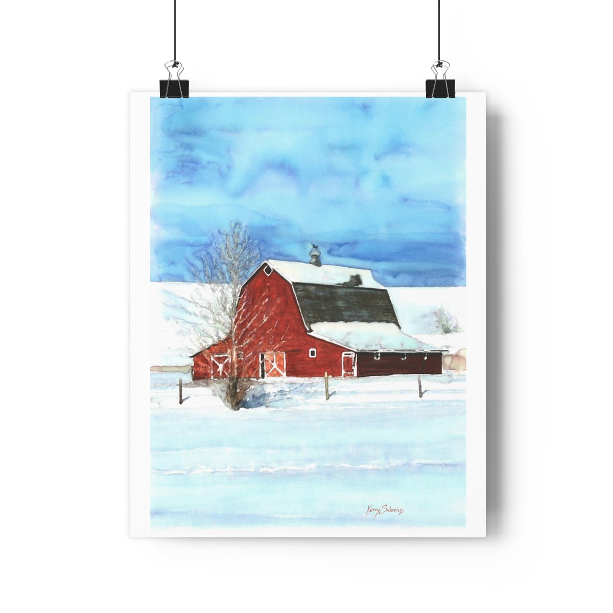 "Love a Red Barn" Archival Poster Print (5 Sizes) - Kerry Siderius Art 