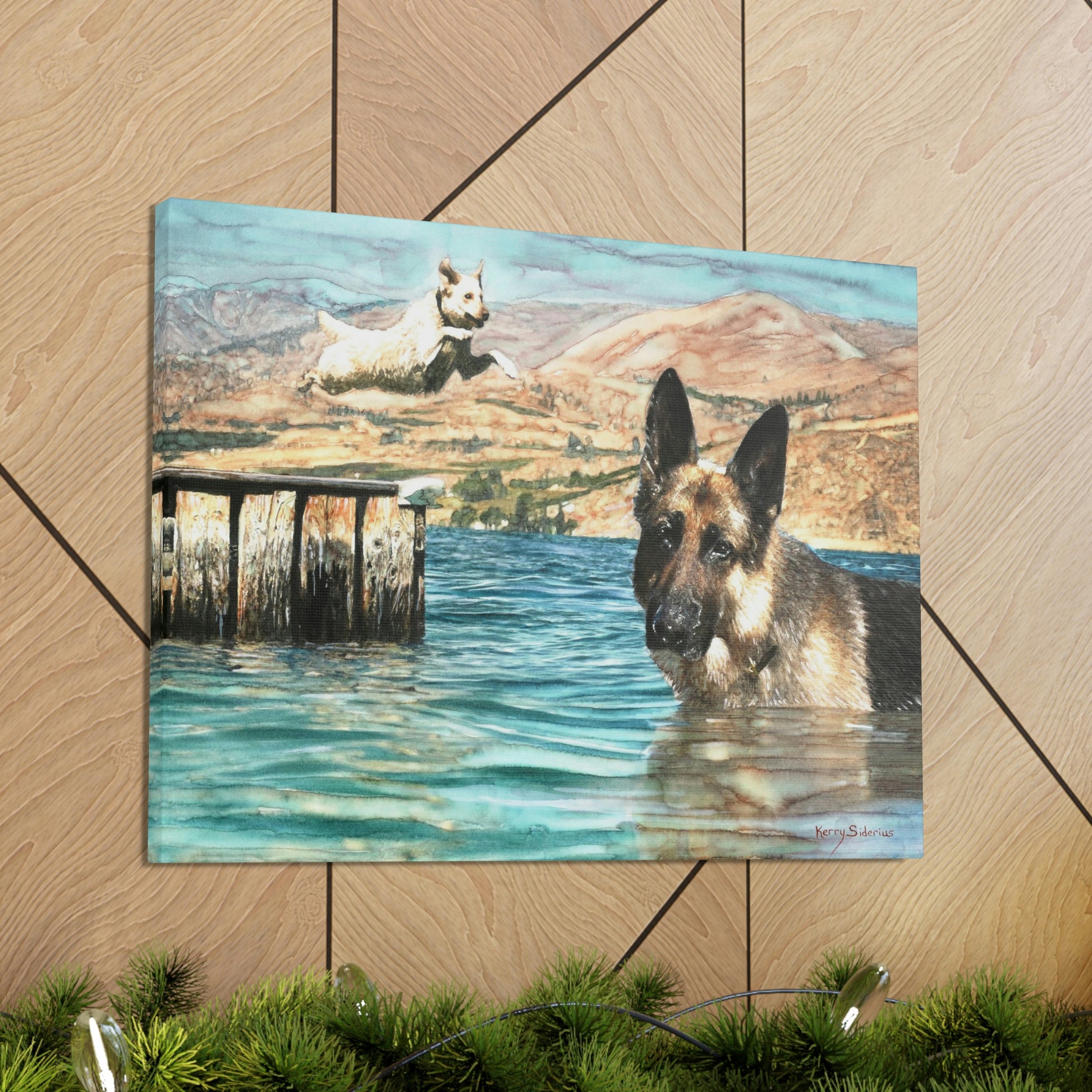 "Chelan Dogs" Canvas Gallery Wrap - Kerry Siderius Art 